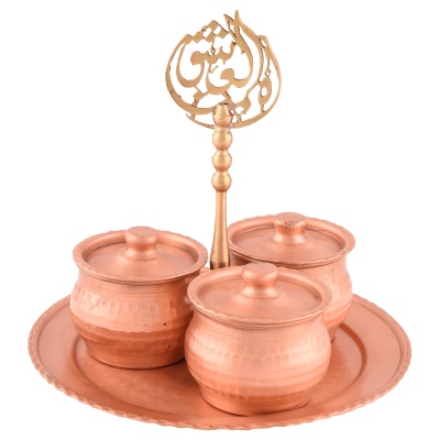 Nusnus Copper Mini Spice Rack with 3 Trays - Thumbnail