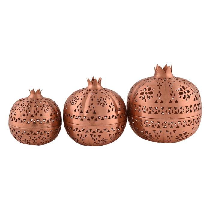 Nusnus Copper Pomegranate Set of 3 Rose Gold