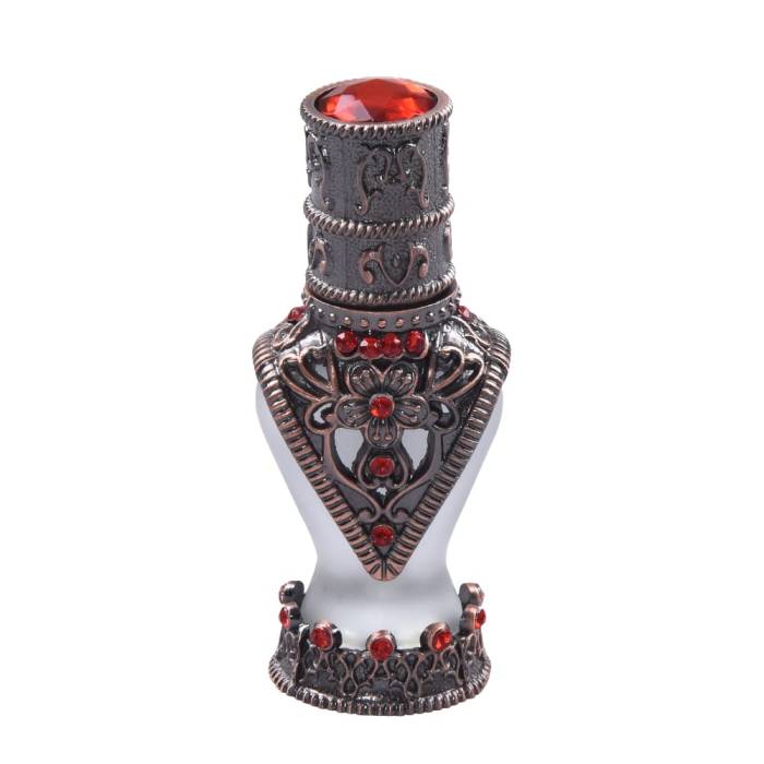 Nusnus Doldurulabilir Kırmızı Taşlı Esans Şişesi 3 ml AB90 - 1