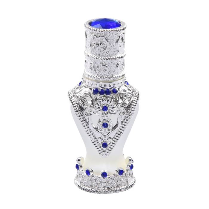 Nusnus Refillable Blue Stone Essence Bottle Silver 3 ml AB90