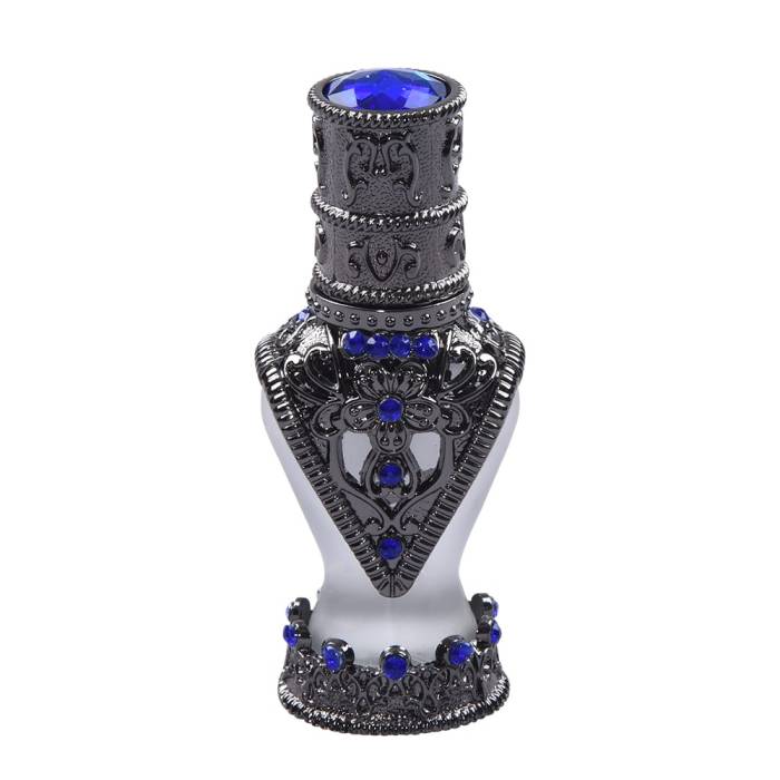 Nusnus Refillable Blue Stone Essence Bottle Black 3 ml AB90 - 1