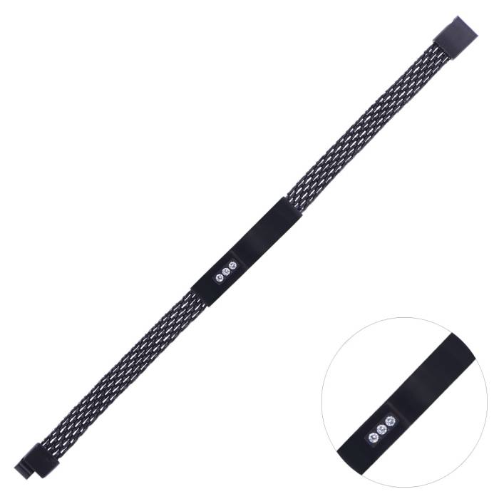 Nusnus Men's Steel Bracelet CB 5004 Wicker Black