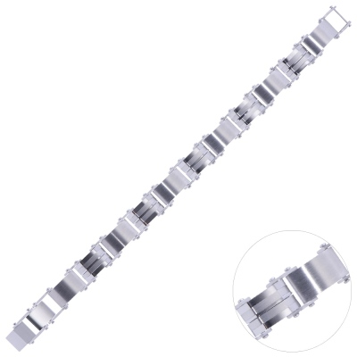 nusnus - Nusnus Men's Steel Bracelet CB 5005 Silver Colour