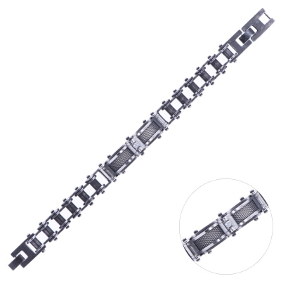 nusnus - Nusnus Men's Steel Bracelet CB 5006 Silver