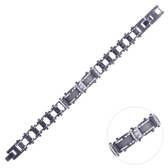 Nusnus Men's Steel Bracelet CB 5006 Silver