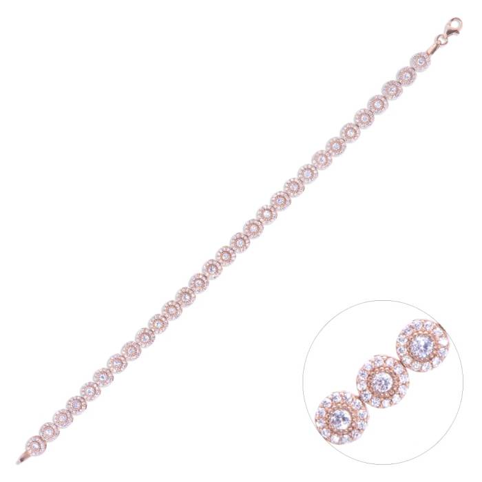 Nusnus Women Silver Bracelet Rose Gold 12.6 GR