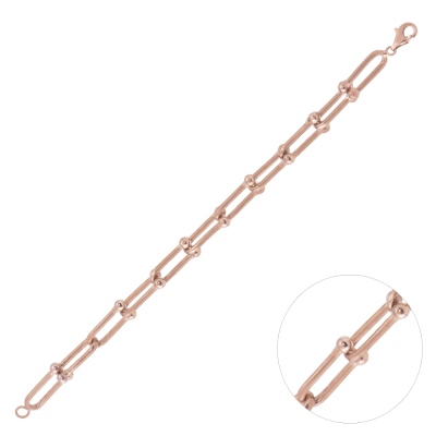 nusnus - Nusnus Kadın Gümüş Bileklik Rose Gold ZRK 2100 12.10 GR