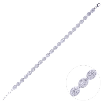 nusnus - Nusnus Oval Waterway 925 Sterling Silver Women Bracelet 10.2 gr