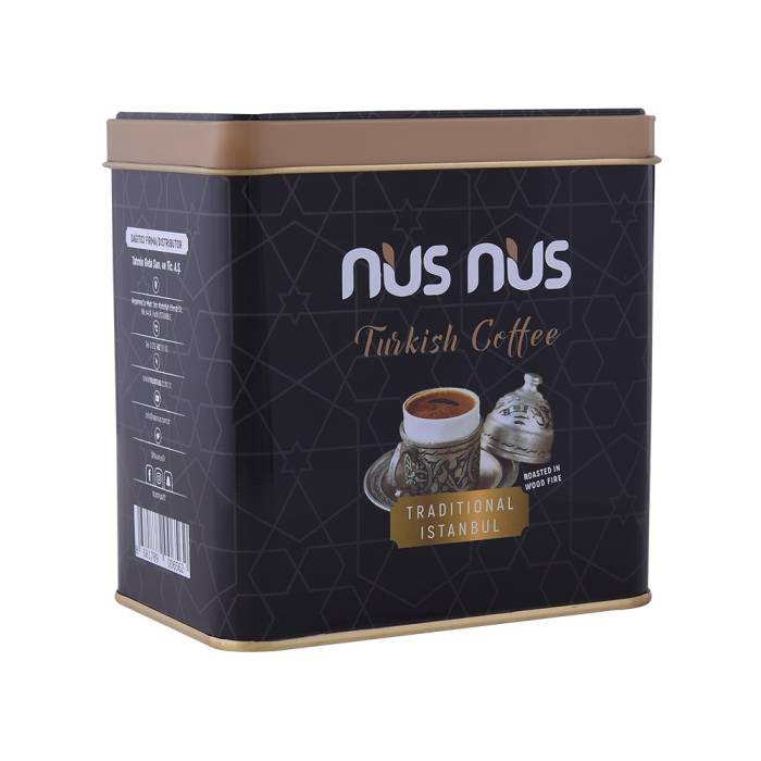 Nusnus Turkish Coffee 250 Gr Metal Box