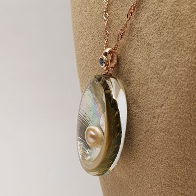 NusPearl031 (Pearl & Oyster Necklace) - Thumbnail