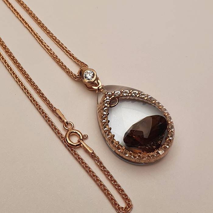 NusRown002 (Brown Zircon Pendant) - 1