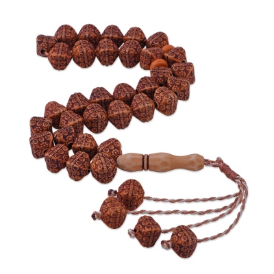 Patterned Rosary Brown - Thumbnail
