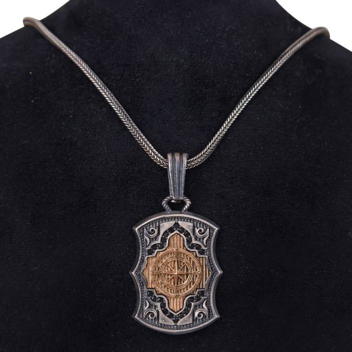 Pusula Model 925 Ayar Gümüş Kolye - 2