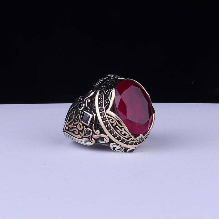 Semi Precious Natural Stone Sterling Silver Ring