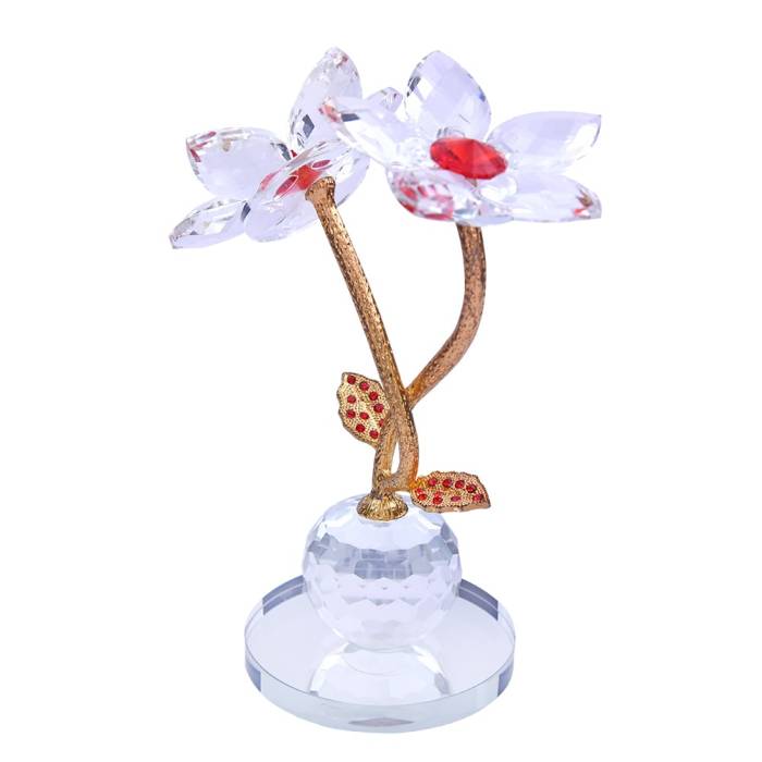 Seta Shine Brass Branch 2 Flowers 15*11 Cm