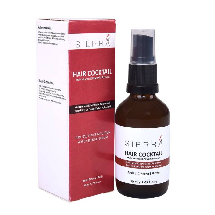 Sierra Hair Cocktail Dökülme Karşıtı Güçlendirici Bakım Serumu 50 ml