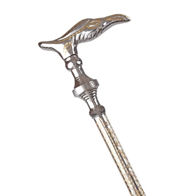 Silver Color Copper Vulture Embroidered Walking Stick No:4 - Thumbnail