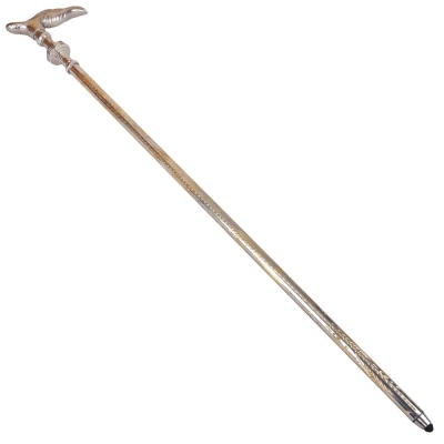 Silver Color Copper Vulture Embroidered Walking Stick No:5 - Thumbnail