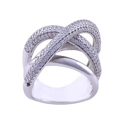 Silver Ring with Inline Stone 9.5 Gr - Thumbnail