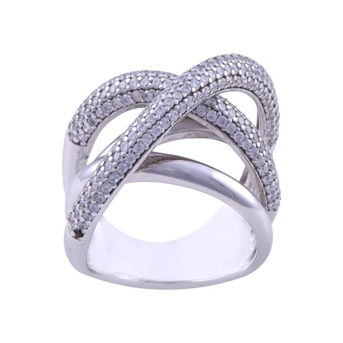 Silver Ring with Inline Stone 9.5 Gr