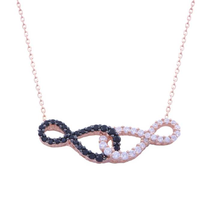 Eternity Model Row Stone Silver Women's Necklace ZRK 2160