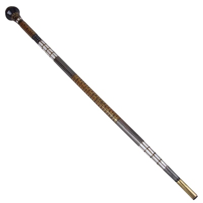 nusnus - Special Filigree and Mother of Pearl Embroidered Knob Head Walking Stick No:2
