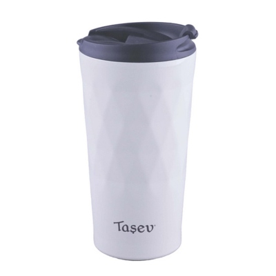 Tasev - Tasev Pira Glass Thermos Cream 350 ml