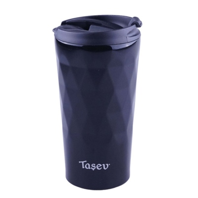 Taşev - Taşev Pira Bardak Termos Siyah 350 ml