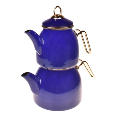Taşev - Tasev Sultani Teapot Set Navy Blue