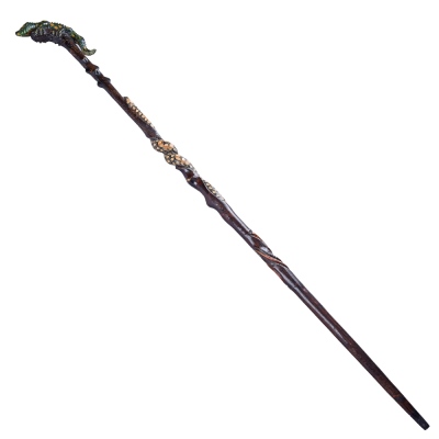 Devrek Walking Stick with Crocodile Headpiece Snake Motif No:16 - Thumbnail