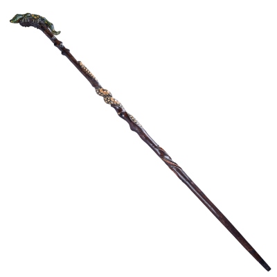 nusnus - Devrek Walking Stick with Crocodile Headpiece Snake Motif No:16