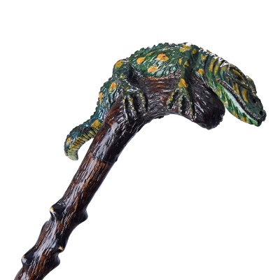 Devrek Walking Stick with Crocodile Headpiece Snake Motif No:16 - Thumbnail