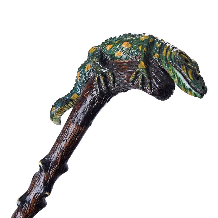 Devrek Walking Stick with Crocodile Headpiece Snake Motif No:16