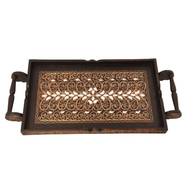 nusnus - Wooden Tray Special Pearl Embroidered
