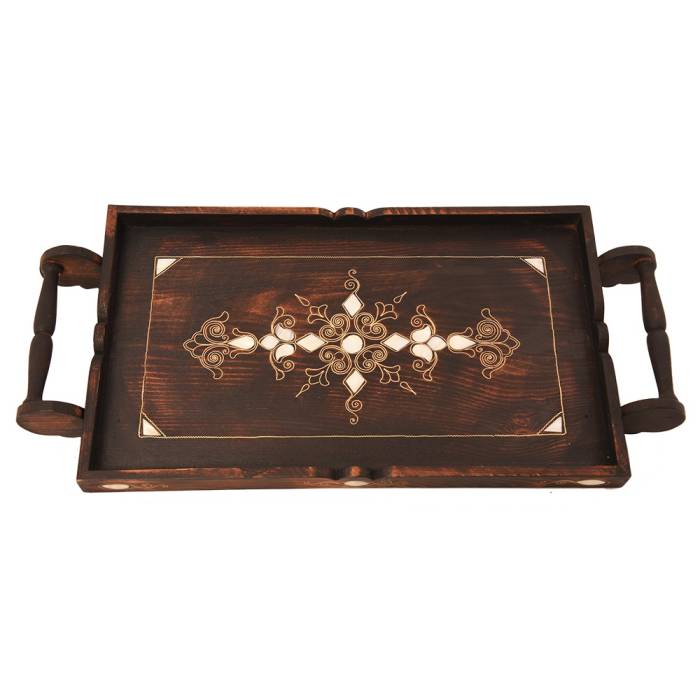 Wooden Tray Special Pearl Embroidered