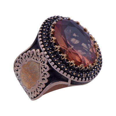 Zültanit Taşlı 925 Ayar Gümüş Yüzük - 2