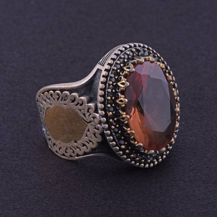 Zültanit Taşlı 925 Ayar Gümüş Yüzük - 3